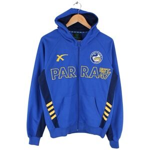 NRL Parramatta Eels Hoodie Jacket Rugby Full Zip Blue Mens Size Small
